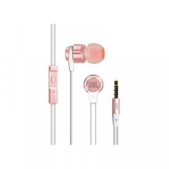 JBL T180A 立体声入耳式耳机 耳麦 一键式线控麦克风 粉色